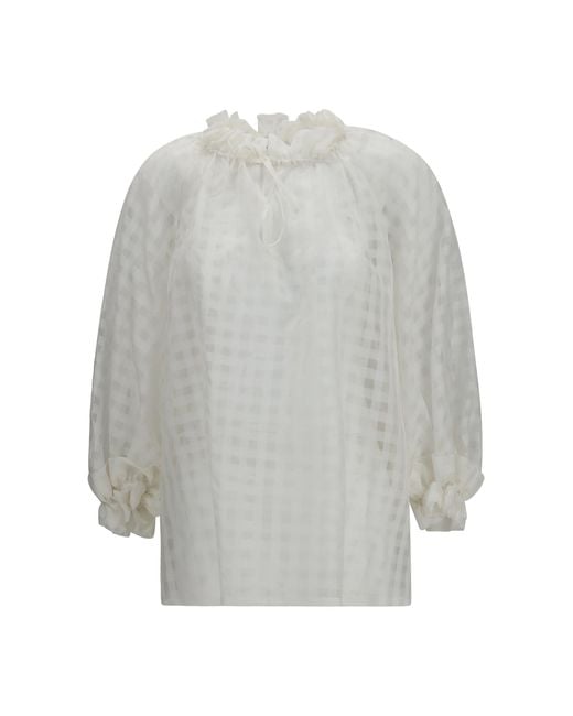 Sara Roka Gray Amabel Shirt Cotton; Silk
