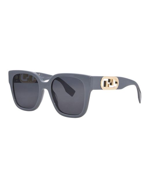 Fendi Gray Sunglasses Square Full Rim, Transparent Frame And Lens Fe40063I20A
