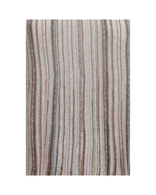 Missoni Brown Multicolor Rayon Sleeveles T