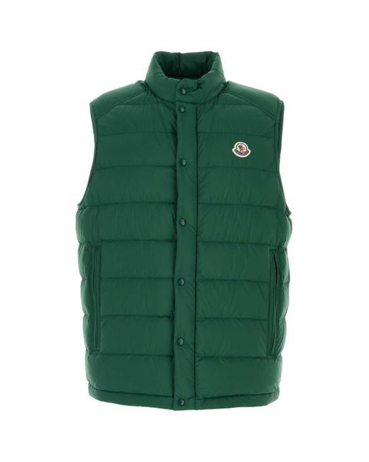 Moncler Green Dark Nylon Barthe Vest for men