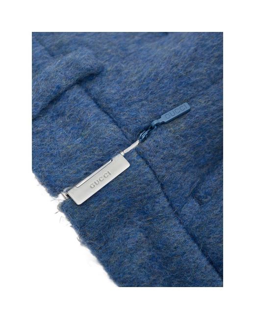 Gucci Blue Wool Shorts