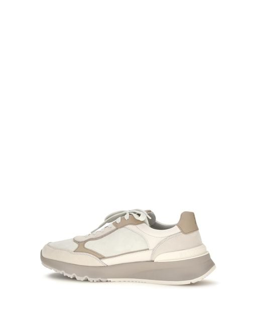 Brunello Cucinelli White Leather Sneakers for men