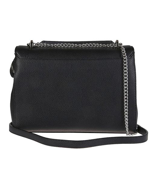 Lancel Black Ninon De Large Flap Bag