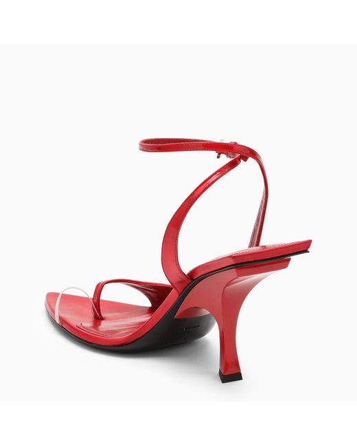 The Attico Red GG Asymmetrical Sandal