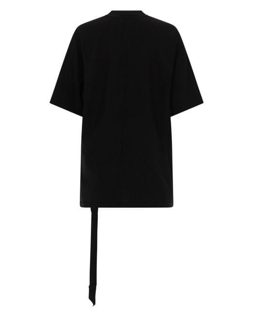 Rick Owens Black T-Shirt Jumbo Ss Cotton T-Shirts