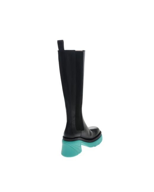 Bottega Veneta Blue Flash High Chelsea Boots