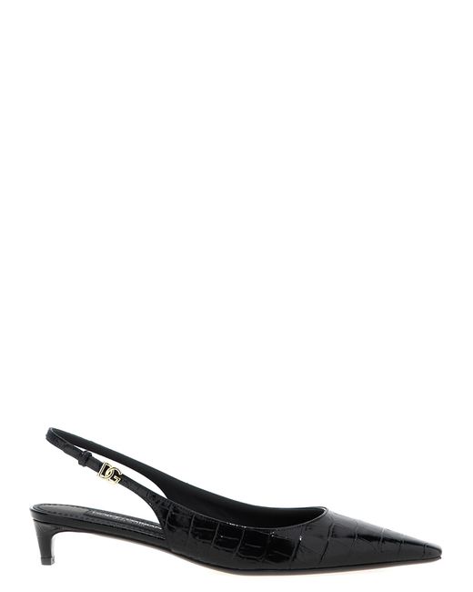 Dolce & Gabbana Black Dolce & Gabbana 'Mun' Slingback