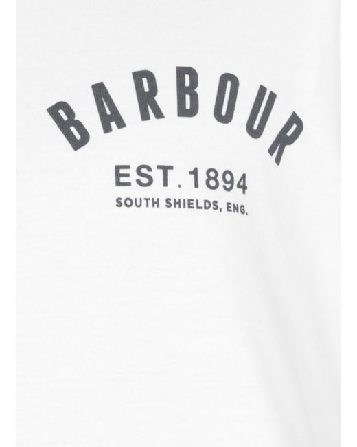Barbour White Preppy T-Shirt for men