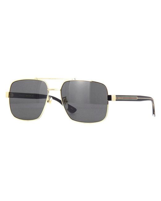 Gucci Gray Sunglasses Aviator Full Rim, Frame And Lens Gg0529S001 for men