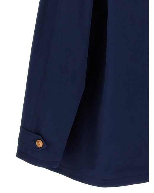 【関税込み】marni Cotton gabardine parka Marni BLUE GABARDINE PARKA WITH FLOCKED DRAFT FLOWER PRINT