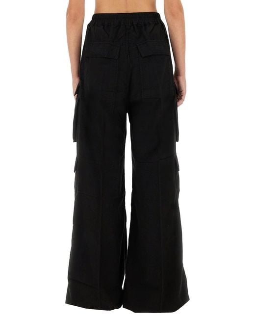 Rick Owens Black Cargobelas Pants