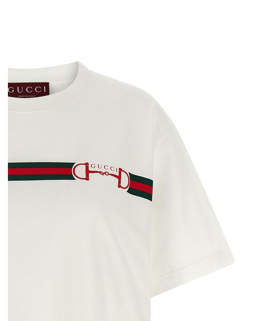 Gucci White Cotton T-Shirt