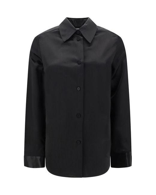 Jil Sander Black Satin Shirt