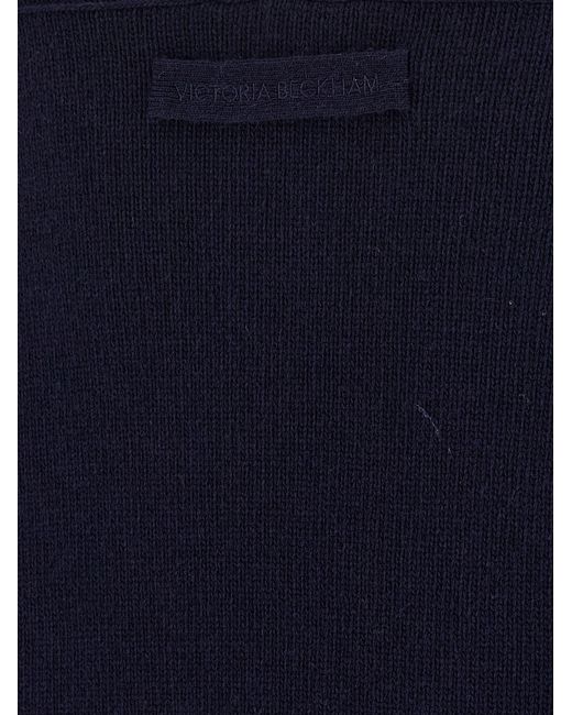 Victoria Beckham Blue Wool Cardigan