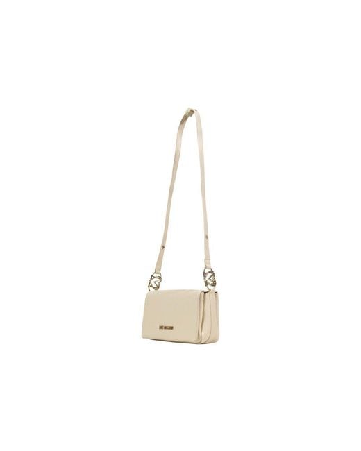 Love Moschino White Beige Polyethylene Handbag