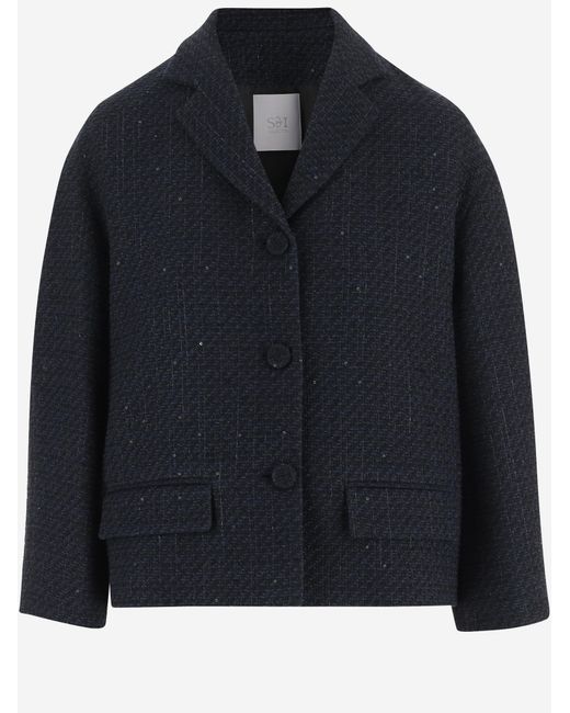 SOIR Black Cotton Blend Jacket