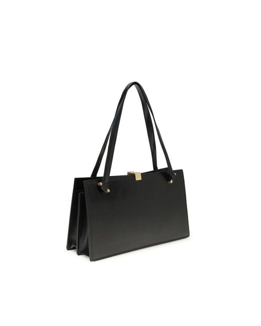 Versace Black Calf Leather Bos Taurus Shoulder Bag