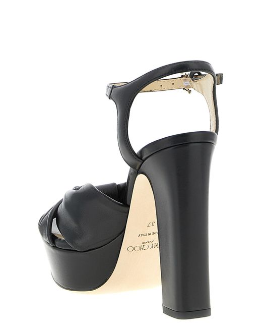 Jimmy Choo Black 'Heloise' Sandals