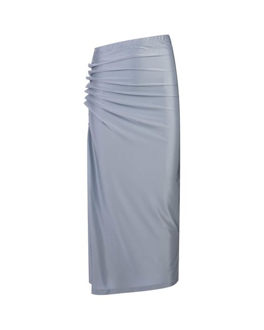 Rabanne Gray Faded Draped Long Skirt