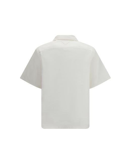 Prada Red Bowling Shirt Cabin Print Cotton for men