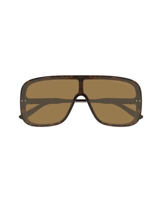 Bottega Veneta Brown Sunglasses Shield Full Rim, Havana Frame And Lens Bv0167S003 Default Title