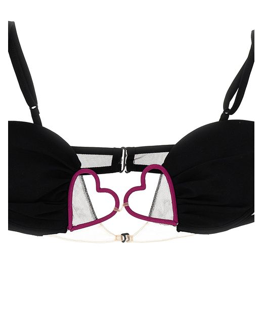 Nensi Dojaka Black 'Heart' Bra