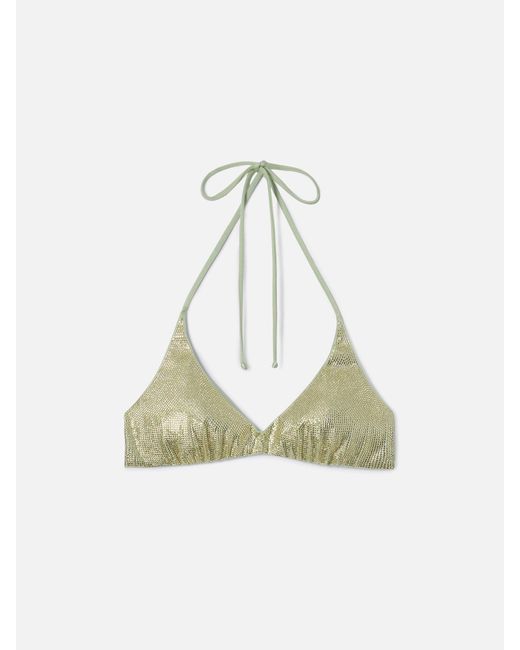Mc2 Saint Barth Green Hespera Bralette Bikini Top Aqua With Applied Rhinestones