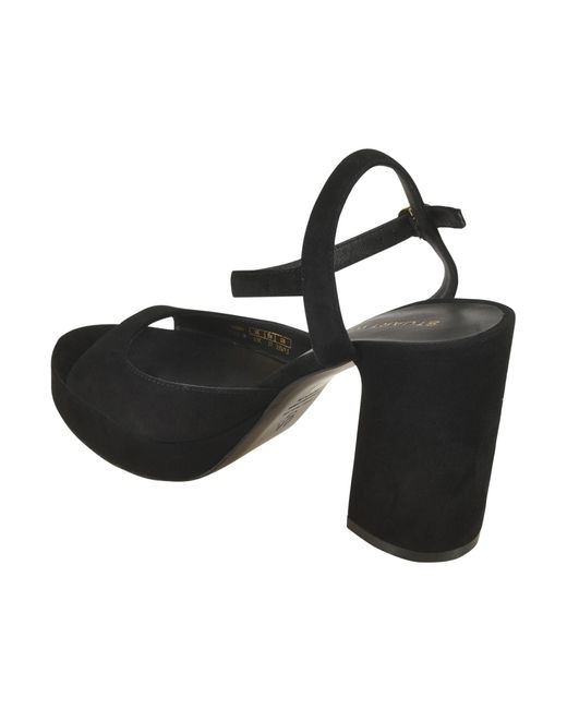 Stuart Weitzman Black Dayna Ii Platform Sandals