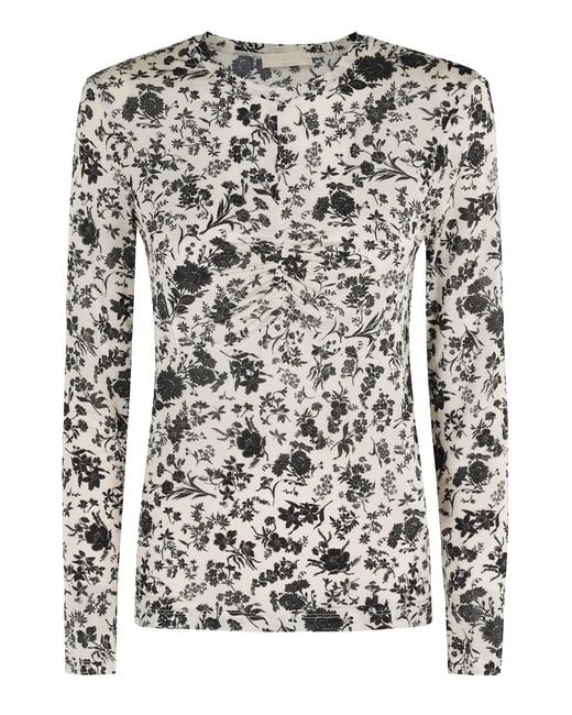 Ulla Johnson Black Neri Long Sleeve Ruched Top