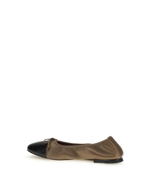 Dear Frances Natural Ballerina Shoes Gala Suede Calf Leather
