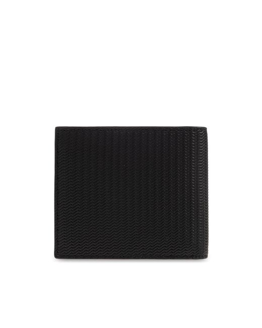 Giorgio Armani Black Leather Wallet With Logo for men