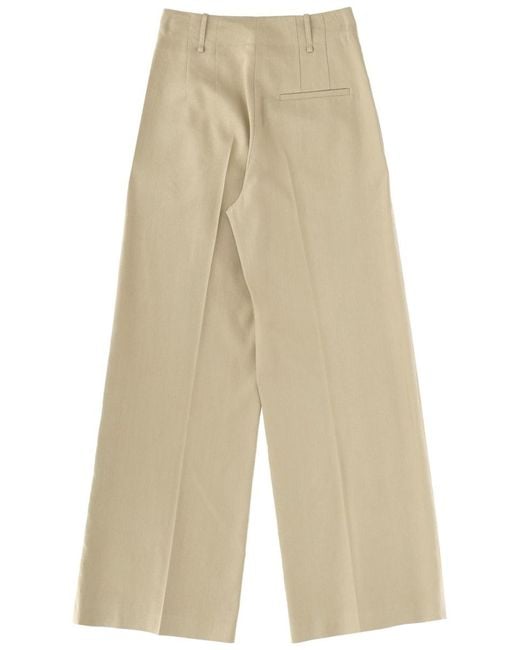 Alysi Natural Linen Blend Tailored Pants Viscose Trousers
