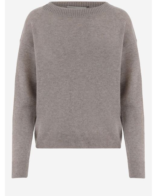 Allude Gray Cashmere Sweater