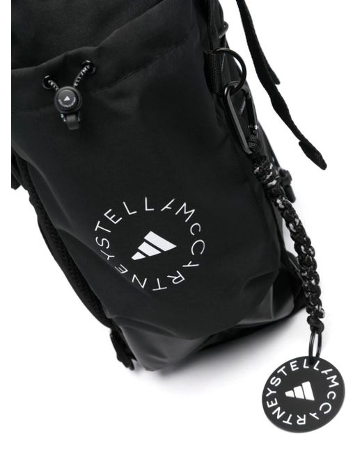 Adidas Black X Stella Mccartney Logo-print Backpack