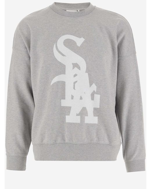 1989 STUDIO Gray Cotton Sweatshirt With Logo for men
