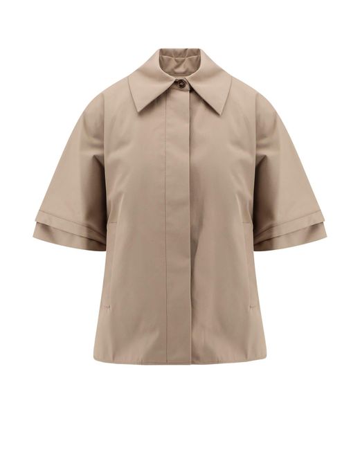 MAX MARA Parole jacket with viscose padded lining ショート Max Mara Parole Jacket With Viscose Padded Lining in Natural