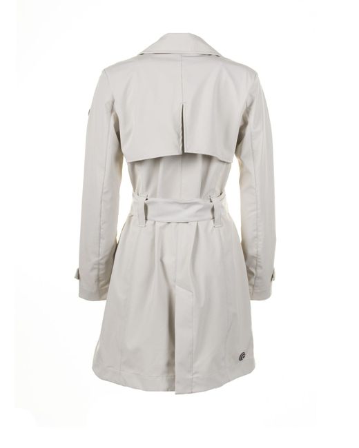 Colmar White Softshell Trench Coat With Belt