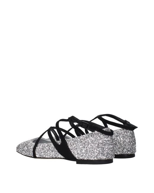 Jimmy Choo Black Plastic Ballet Flats