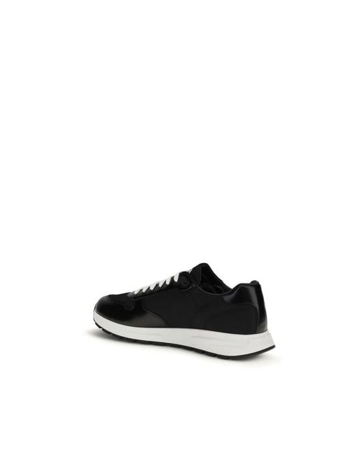 Prada Black Recycled Polyamide Athletic Sneakers for men