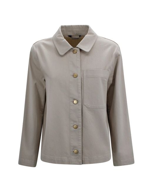 Max Mara Gray Jackets Cotton