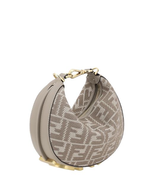 Fendi Metallic Graphy Mini Hobo Bag