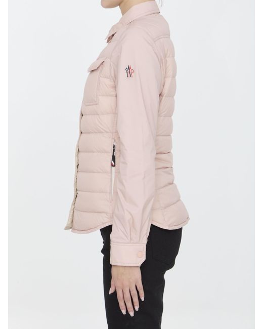 3 MONCLER GRENOBLE Pink Averau Short Down Jacket