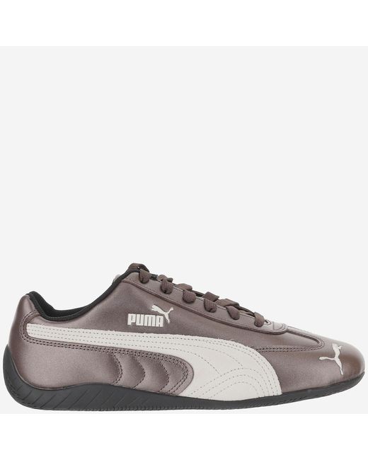 PUMA Brown Sneakers Speedcat Metallic Fabric And Rubber Trainers