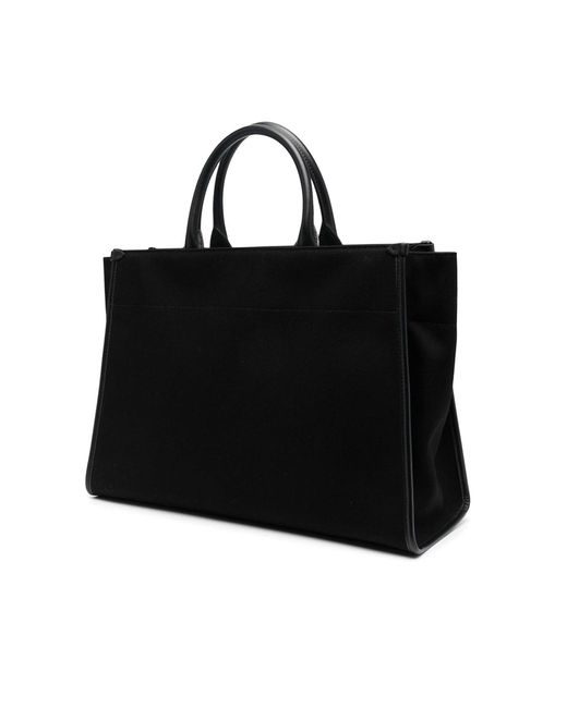 Lanvin Black Canvas Shopper Bag