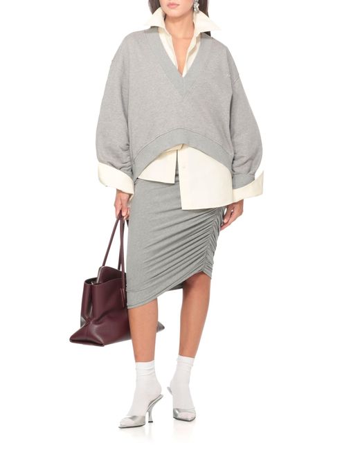 The Attico Gray Sweatshirt With Logo
