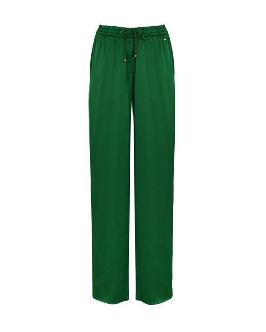 Herno Green Straight Trousers
