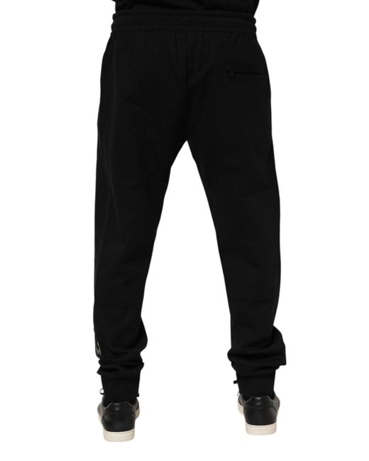 Dolce & Gabbana Black Jogger Pants Drawstring for men