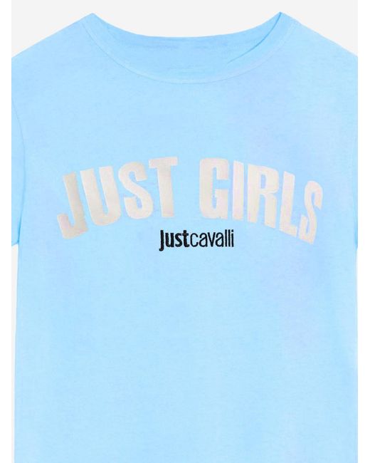 Just Cavalli Blue Cotton T-Shirt T-Shirts & Jerseys