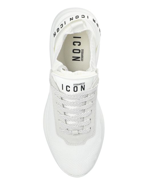 DSquared² White Ankle-High Sneakers Fly for men