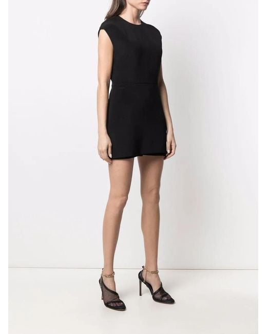 Valentino Black Round Neck Sleeveless Playsuit Clothing